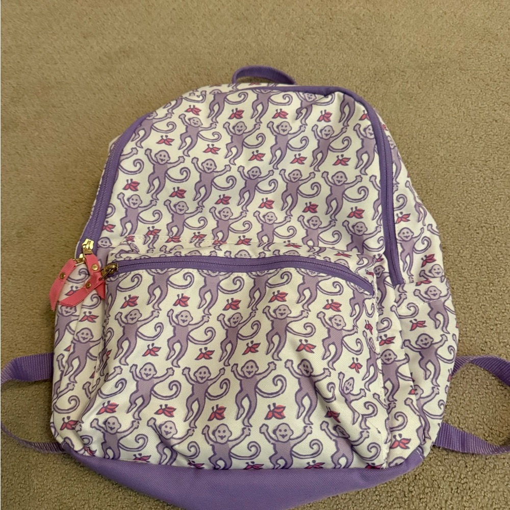 Roller Rabbit Lavender Monkey Backpack